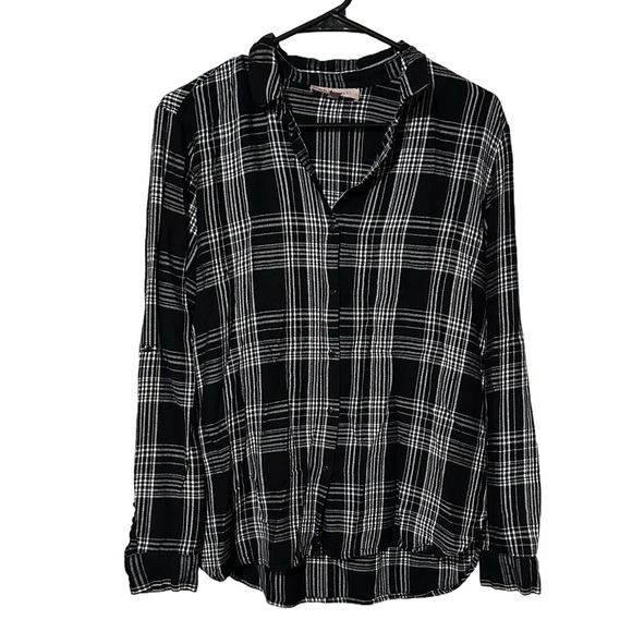 Philosophy Monochrome Plaid Black and White Shirt - Picture 1 of 6